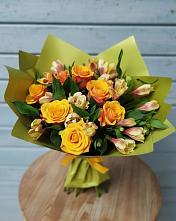 Букет цветов из:  Альстромерии и Розы в Барково
