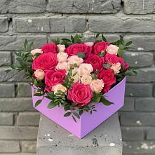 Цветочная композиция из Розы в коробке #REPLACE_PRED# Барково