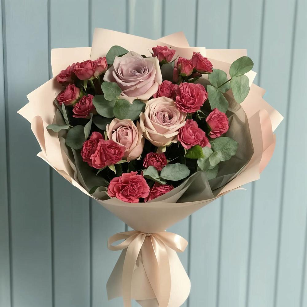 Букет цветов из: Гвоздики и Розы в Барково