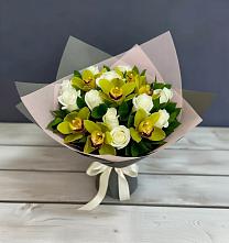 Букет цветов из:  Орхидеи и Розы в Барково