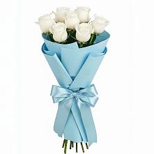 Букет 7 белых роз Проуд в Барково