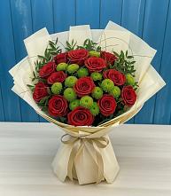 Букет цветов из:  Розы и Хризантемы в Барково