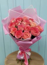 Букет 15 Розовых роз Равель в Барково